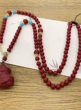 紫砂项链带福禄双全吊坠