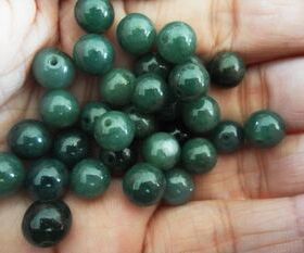 手工DIY散珠子翡翠A货油青种6mm7mm8mm10mm13mm串珠手链项链 配饰