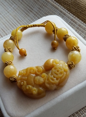 生日礼物散珠玉石配饰貔貅手链