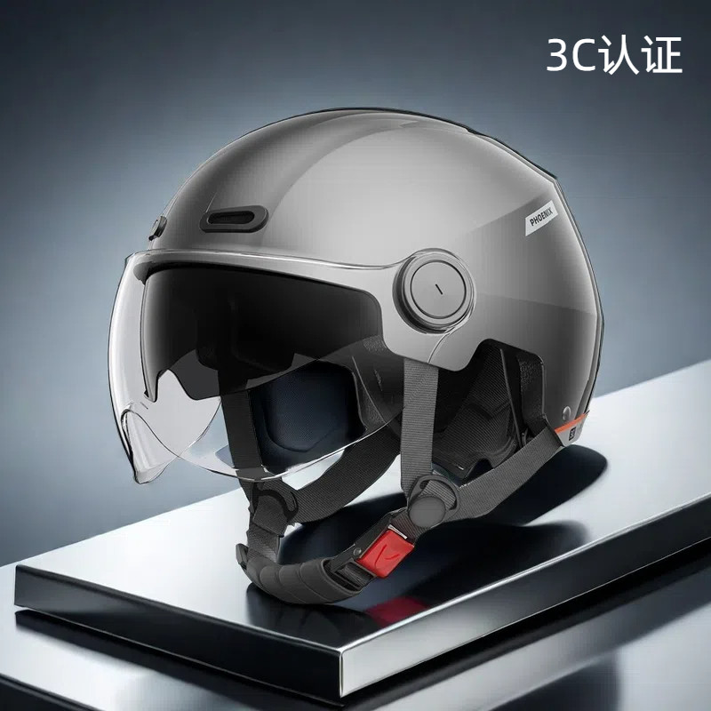 凤凰3c认证摩托电动车头盔男女士春夏骑行四季通用防晒通勤超轻