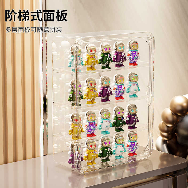 透明一体式壁挂乐高手办展示盒