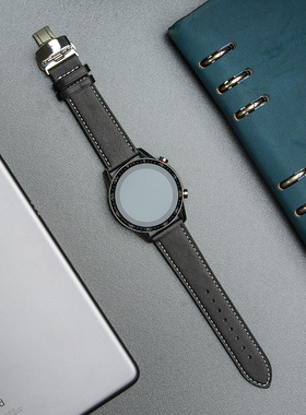 适用华为手表watch4/GT3pro真皮表带GT6/5三星watch8/7/6classic