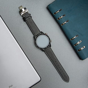 5三星watch8 6classic GT3pro真皮表带GT6 适用华为手表watch4