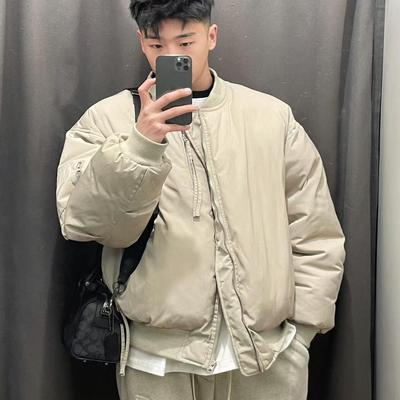 美式短款飞行员夹克棒球服棉服男