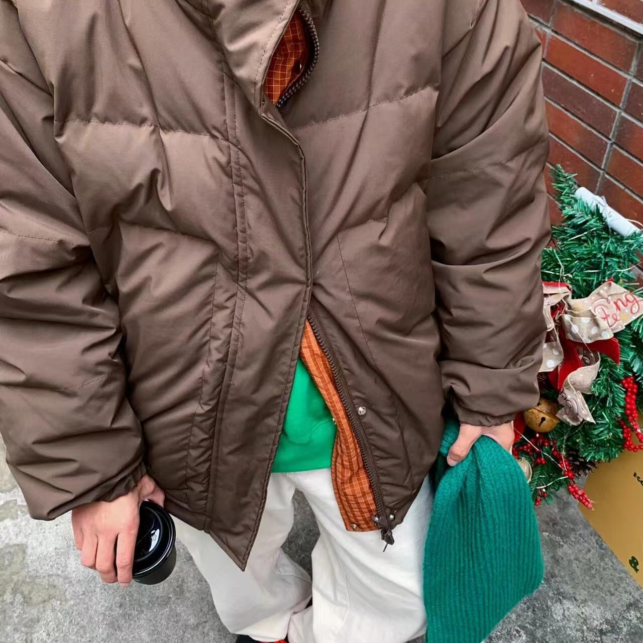 立领双面穿宽松冬季加厚棉衣外套