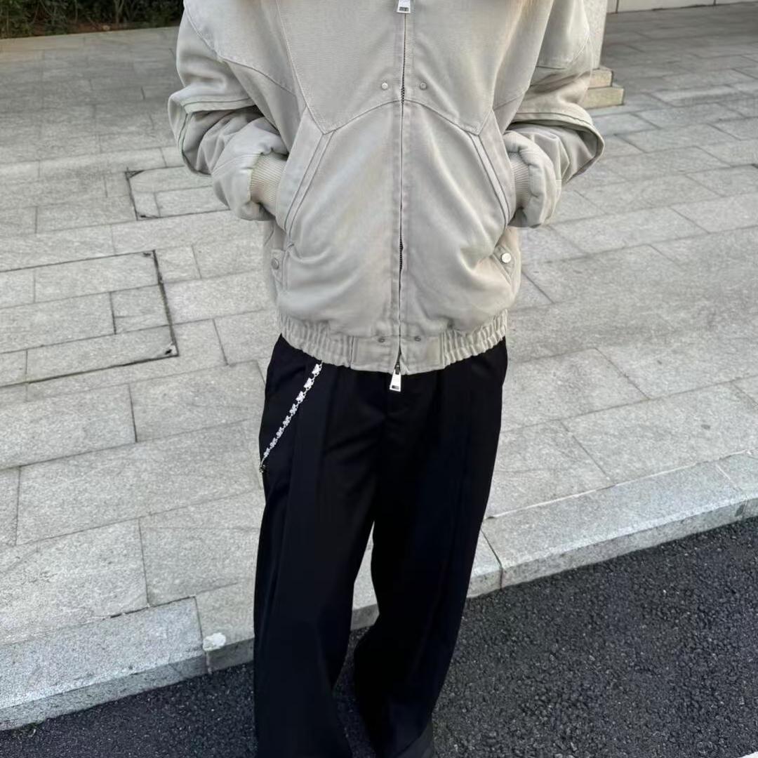 美式复古座山雕二代棉服外套男款冬季加绒加厚可拆卸毛领夹克棉袄