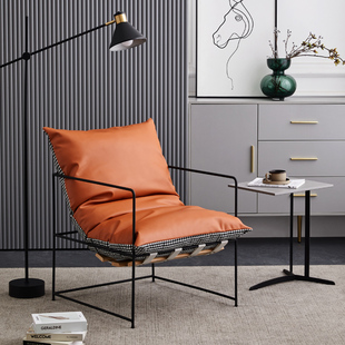 沙发椅单人轻奢北欧小型客厅卧室网红服装店极简小沙发懒人沙发