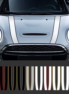 汽车贴纸适用于宝马迷你库伯s jcw r55r56r60r61条纹装饰机盖拉花