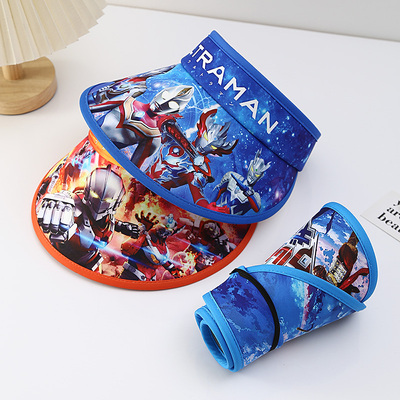 奥特曼儿童遮阳帽宝宝空顶防晒帽