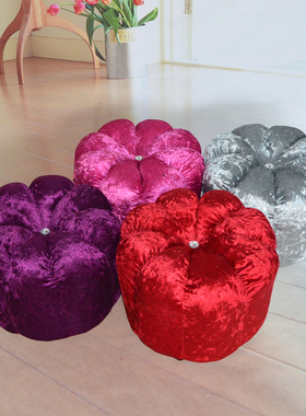 美欧式换鞋凳布艺沙发凳软凳矮凳穿鞋凳子换鞋凳创意南瓜凳脚踏