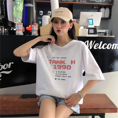 實拍夏季短袖恤女新款學院風