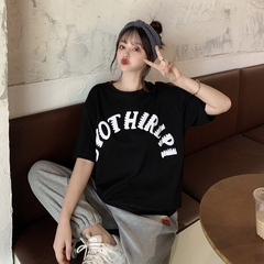 實拍發泡字母印花短袖恤