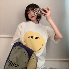 Cartoon printed short sleeve T-shirt for women