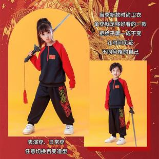 新款儿童训练服男女童比赛表演服秋冬季武术散打服装少儿秋冬服装