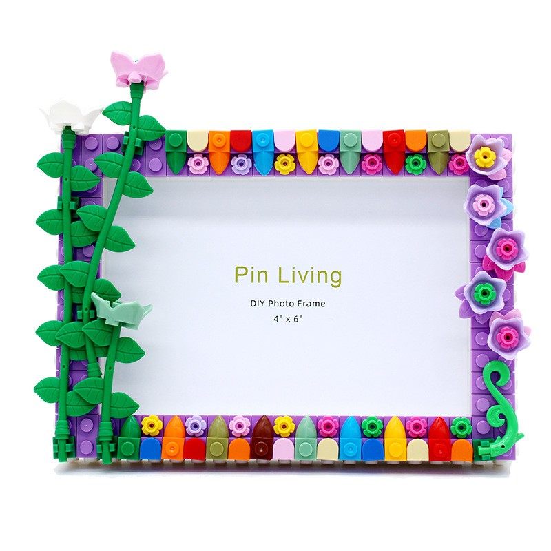 儿童全家福幼儿园亲子diy手工自制材料包相册框架可爱积木毕业6寸