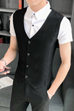 B302CS1642021夏装新款男假两件衬衫工装马甲式衬衣，男装衬衫，电商B216（原B302）