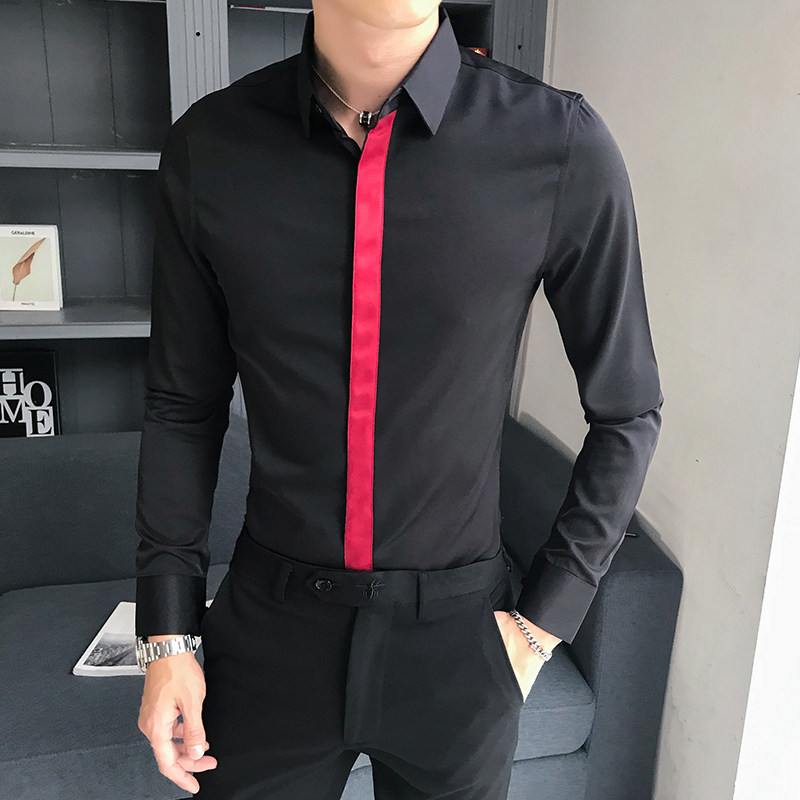 B302CS402021秋款潮男士织带长袖衬衫持续出货,男装衬衫,电商B216（原B302）