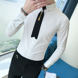 B302CS682021秋男领带长袖衬衫店主风持续有货，男装衬衫，电商B216（原B302）