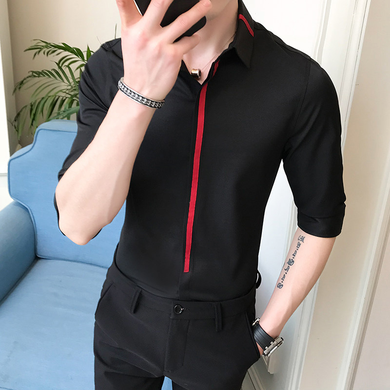 B302CS1182021春夏新款男士织带衬衫衬衣M-5XL,男装衬衫,电商B216（原B302）