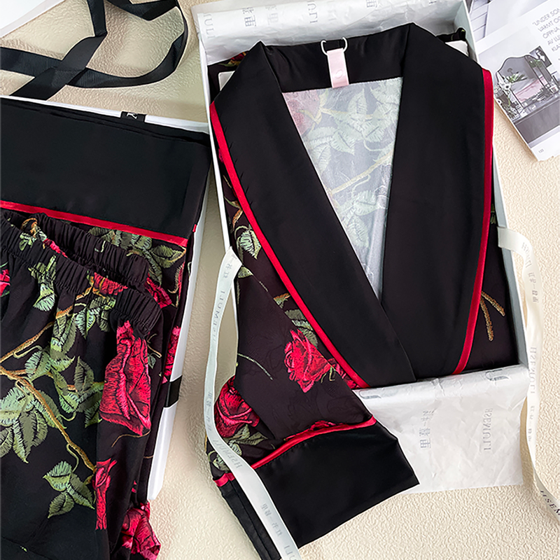 冰雪丝绸大牌风家居服套装