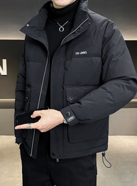 花花公子立领羽绒服男士冬季新款