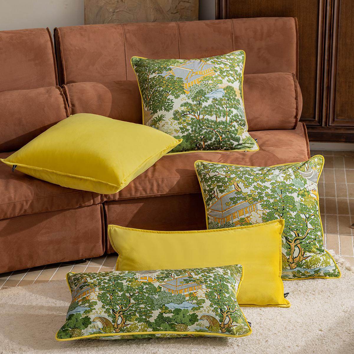 百澜家居YH190中式园林美学设计沙发抱枕靠枕床头靠枕飘窗腰枕,居家布艺,靠垫/抱枕,淘宝优惠券,粉丝福利购,淘宝优惠卷