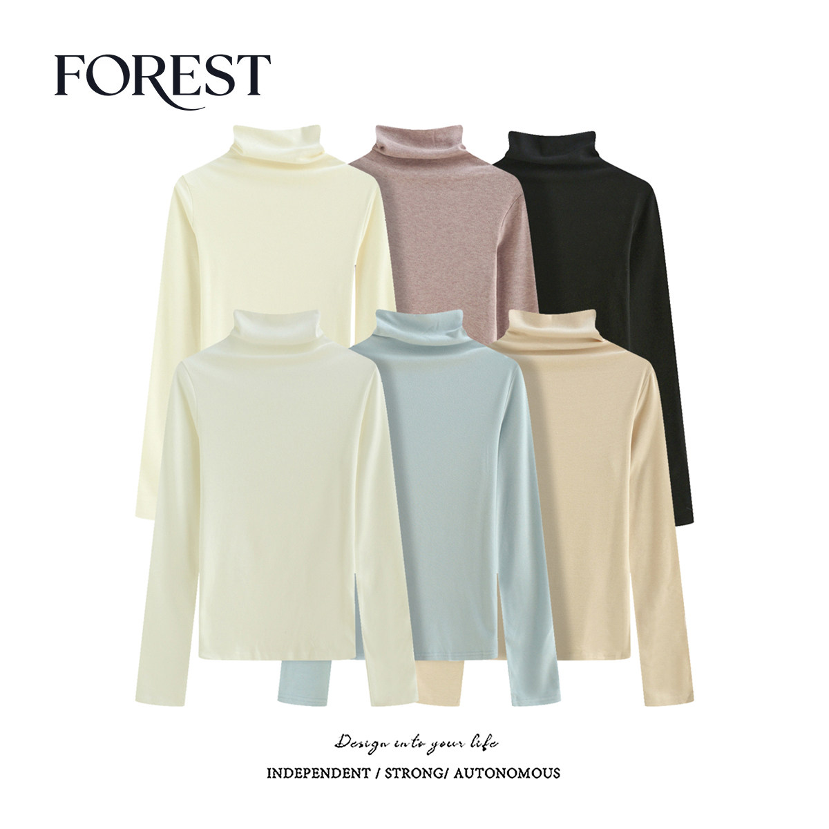 拾野森 秋冬新款磨毛德绒长袖半高领打底衫T恤上衣女百搭,女装/女士精品,T恤,淘宝优惠券,粉丝福利购,淘宝优惠卷