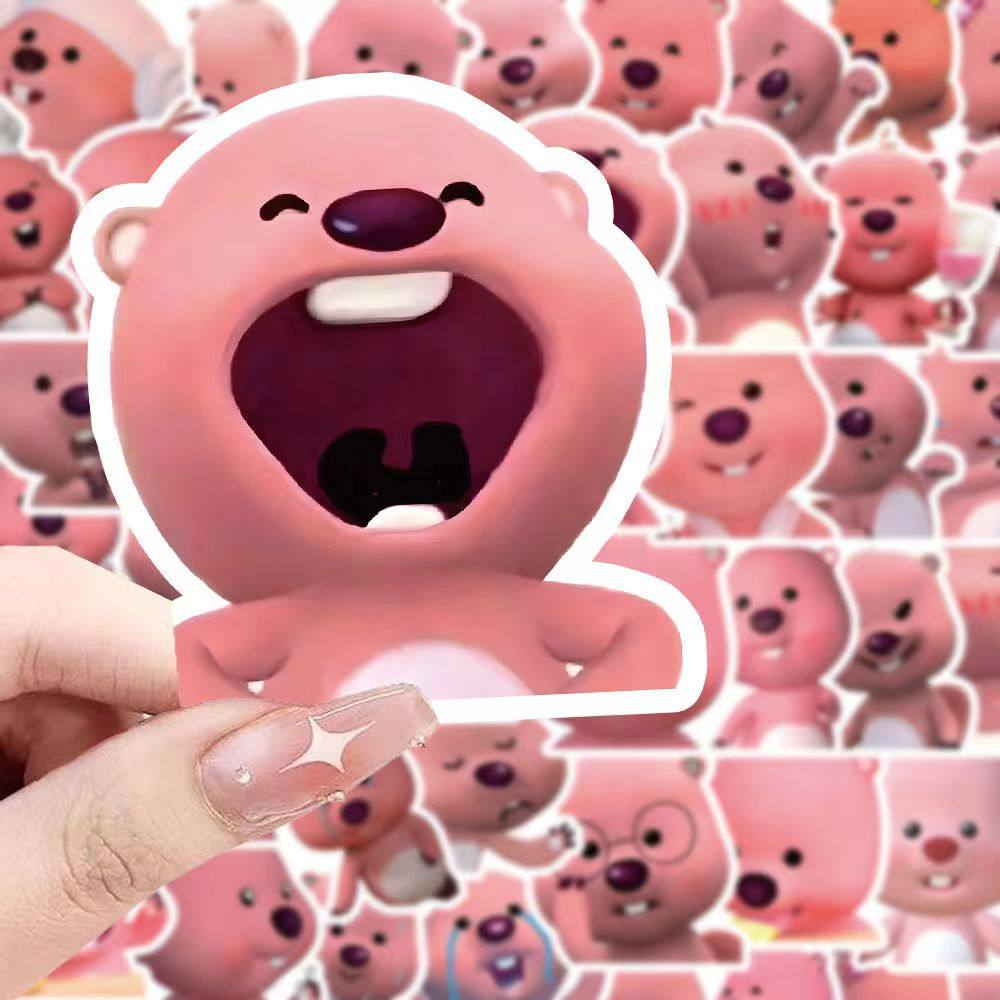 60张可爱loopy露比小海狸贴纸画手账本卡通文具手机水杯防水装饰