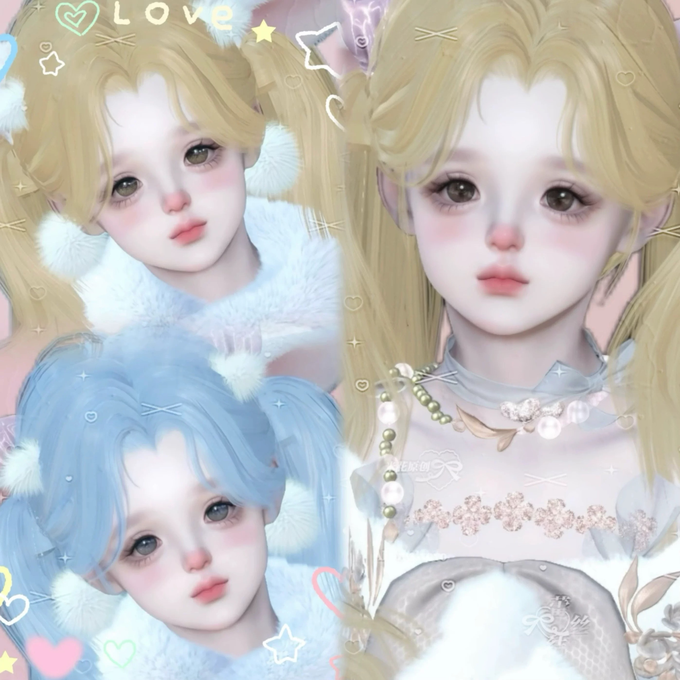 发2 垂耳兔 米花原创 逆水寒手游捏脸全职业女通用 原版