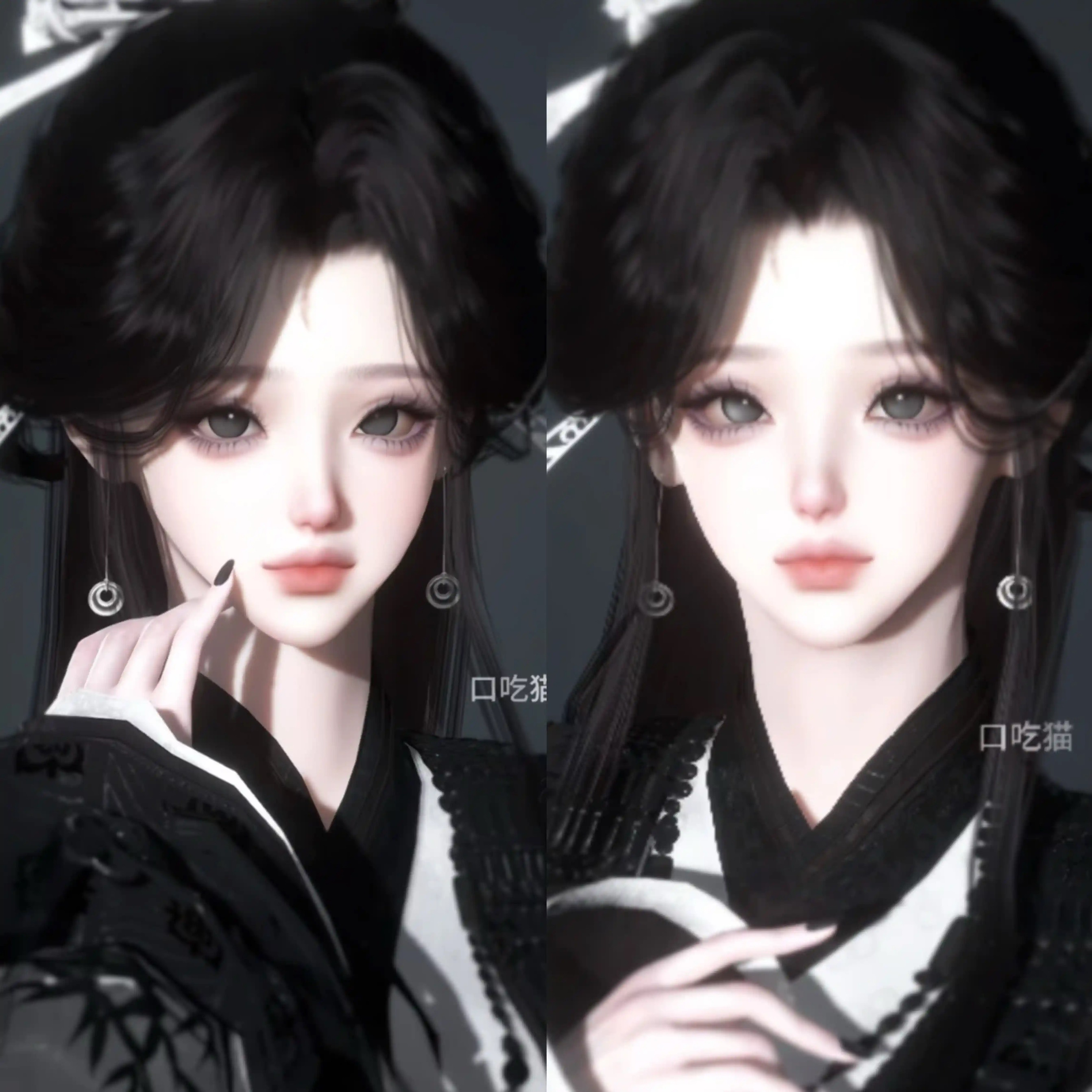 口吃猫 将离 逆水寒手游捏脸女通用 原版