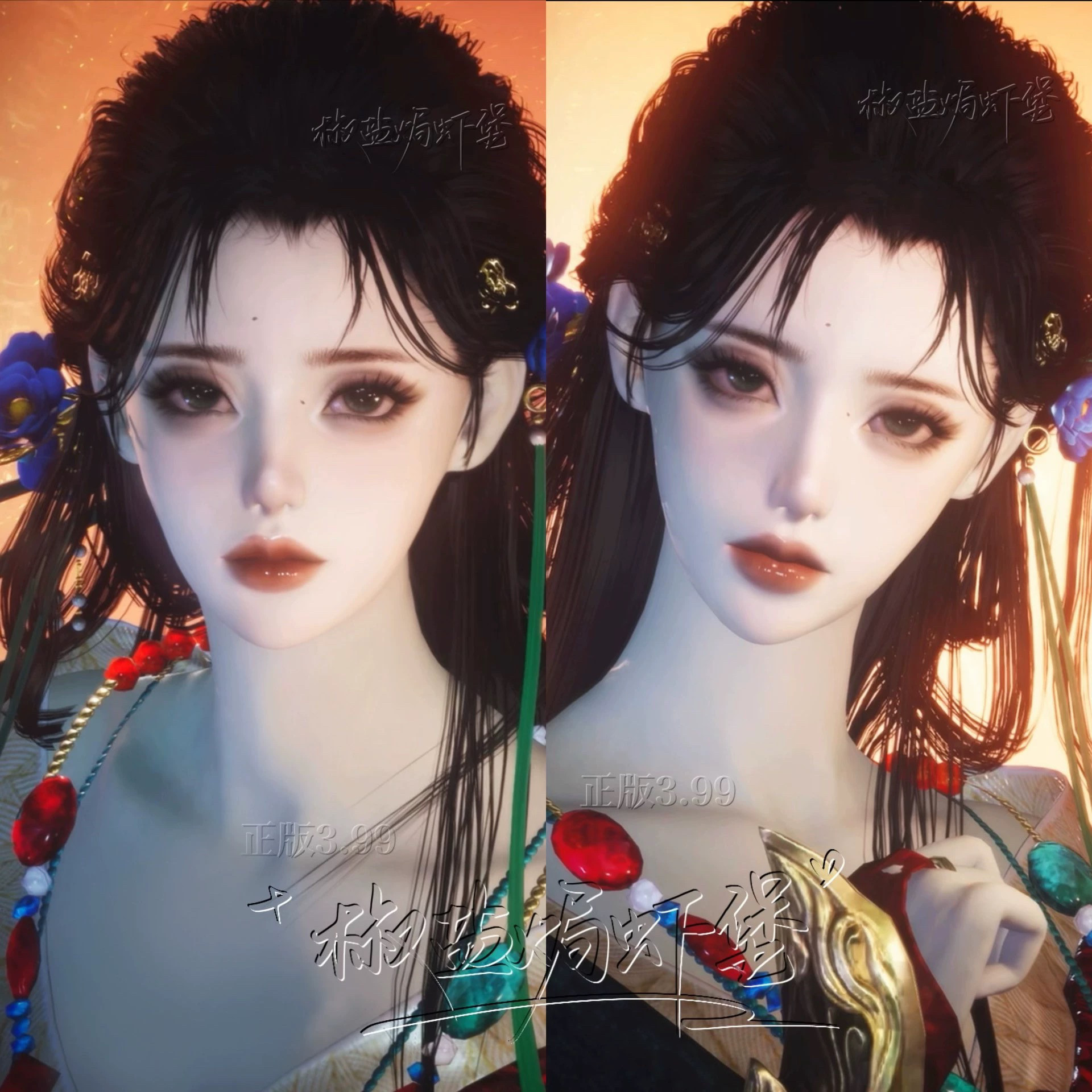 孔雀姬 椒盐焗虾堡 燕云十六声端游手游通用女捏脸 全门派通用