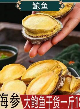 送海参鲍鱼干一斤500g60头淡干干鲍干货佛跳墙原料煲汤礼盒装