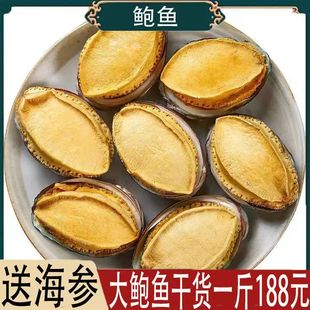 送海参大号鲍鱼干一斤500g约100头干货煲汤海鲜粥新鲜淡晒礼盒装