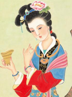 工笔画四大美人图国画王