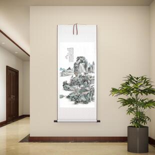 1:1黄宾虹 山水图二中国水墨国画大师挂画装饰画高清微喷临摹手稿