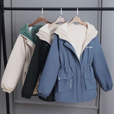 加绒加厚风衣外套秋冬季2024新款