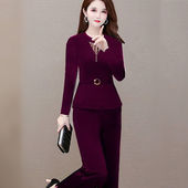 时尚 气质显瘦修身 大码 春秋新款 两件套女装 女韩版 长袖 2025潮 套装