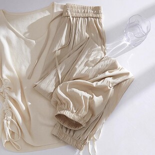 大码 薄款 运动休闲防晒九分裤 高腰显瘦卫裤 山本裤 束脚哈伦裤 女夏季