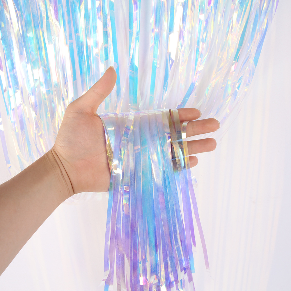 节庆雨丝生日2米派对背景墙炫彩