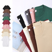 团队短袖 一件起订180g棉质圆领短袖 t恤纯色店员工作服广告文化衫