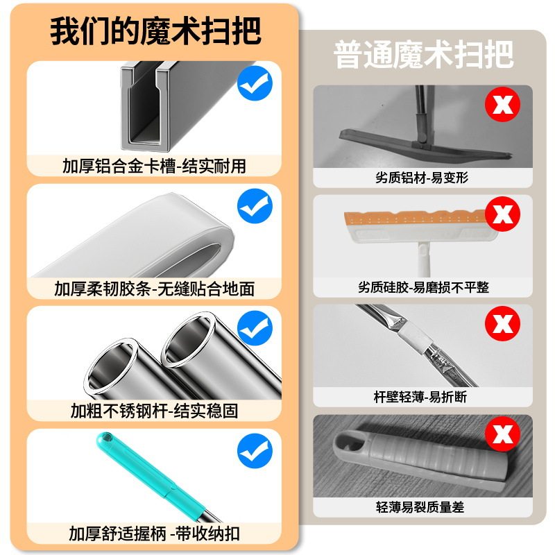 三合一魔术拖把硅胶地刮