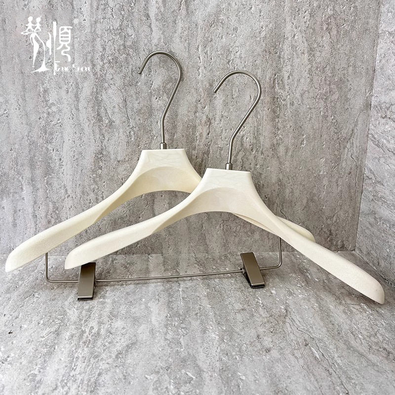 男装店专用树脂衣架奶白