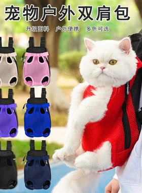 狗狗猫咪双肩包宠物背包狗外出网布透气猫背包中小型犬用品