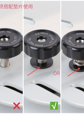 DECO CALLER M8潜水背飞手拧螺母精工316不锈钢背板DIY配件一对