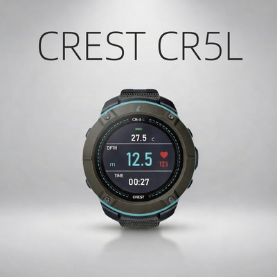 Crest CR5L 潜水电脑表彩屏水肺自由潜中文充电GPS指北专业Lite版