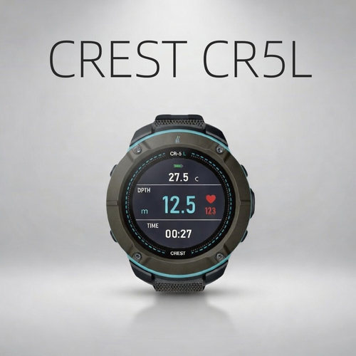 Crest CR5L 潜水电脑表彩屏水肺自由潜中文充电GPS指北专业Lite版