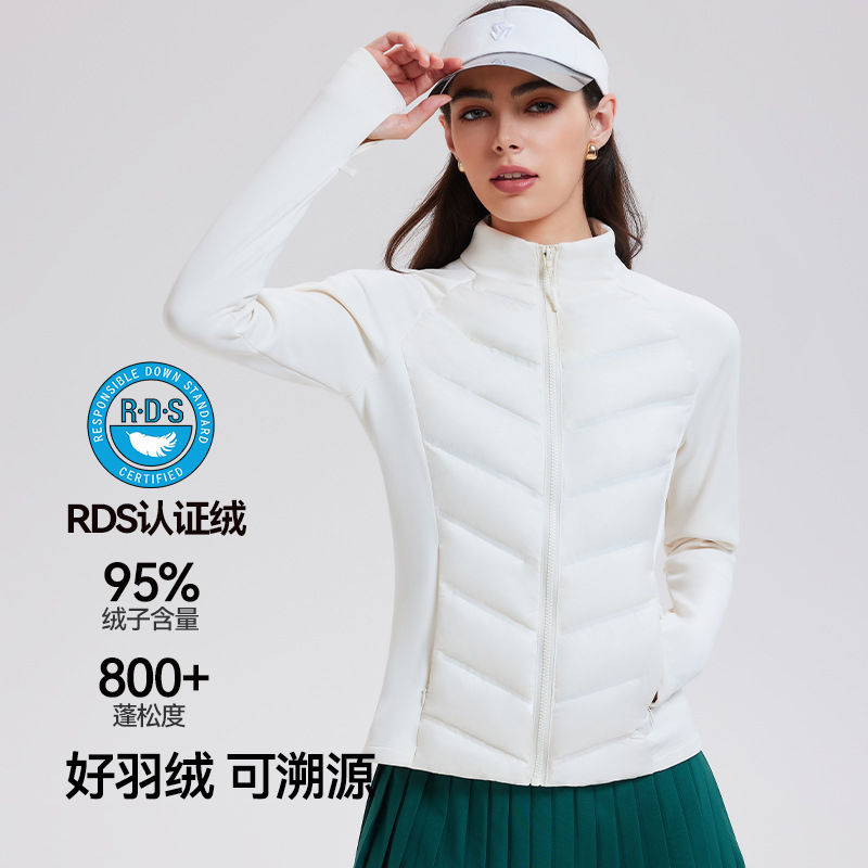 lulu运动羽绒服女上衣冬季