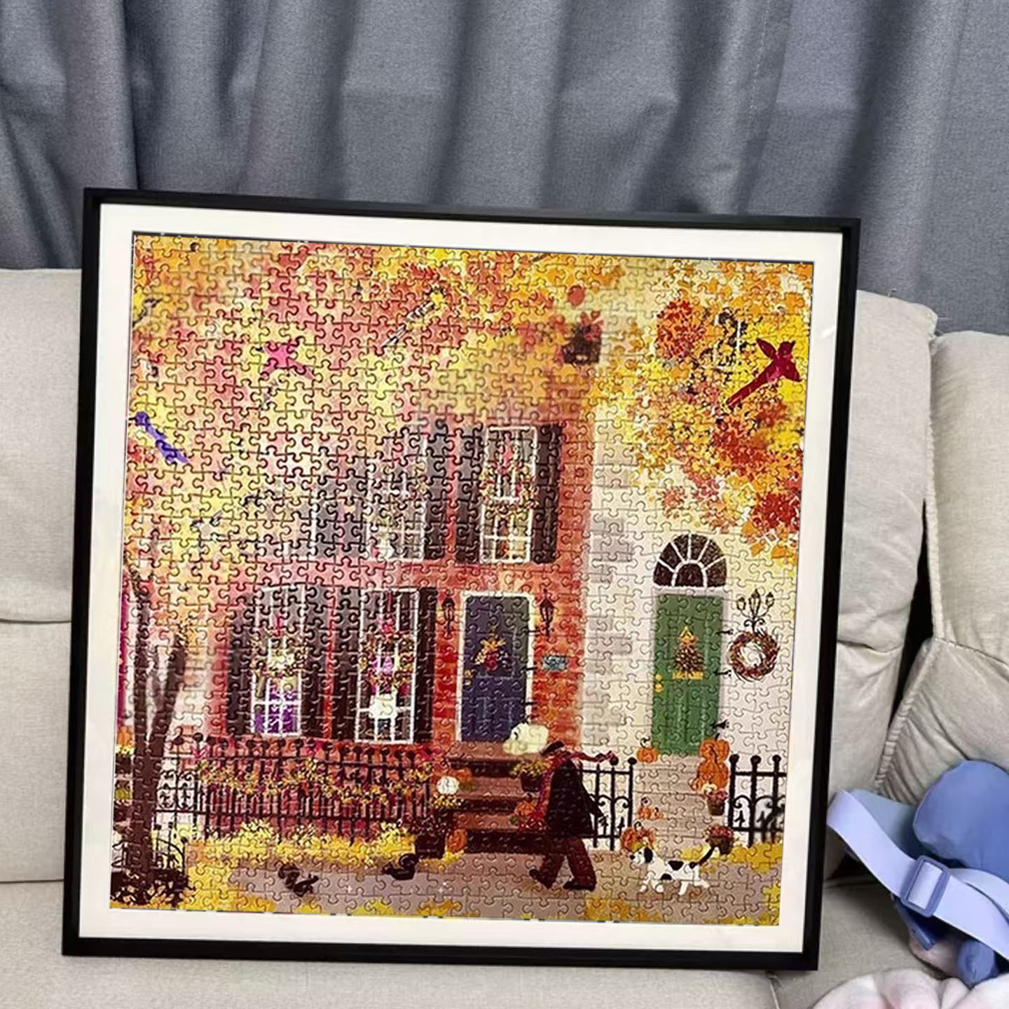 Galison500片四季方形拼图框