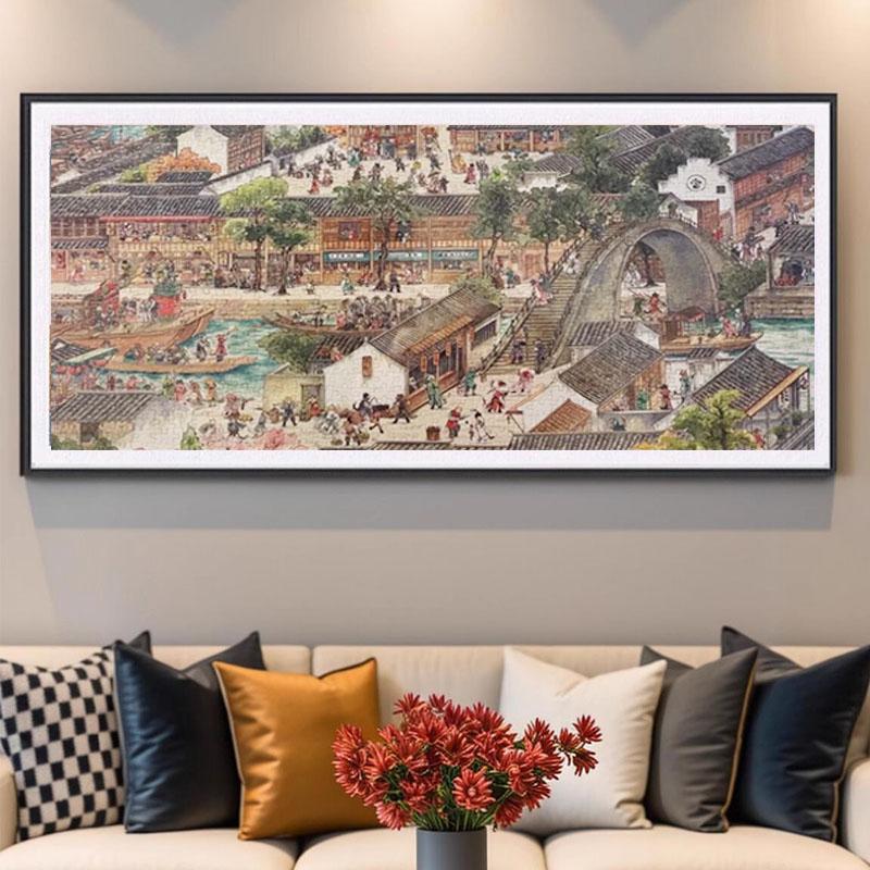 猫空拼图专用框94*40实木画框