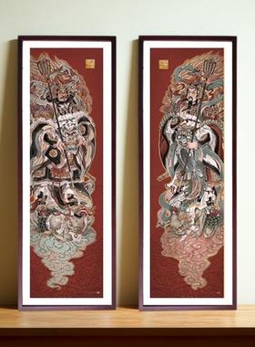 TOI588片惊鸿吉光拼图框70 20门神加卡纸留白实木相框挂墙定制